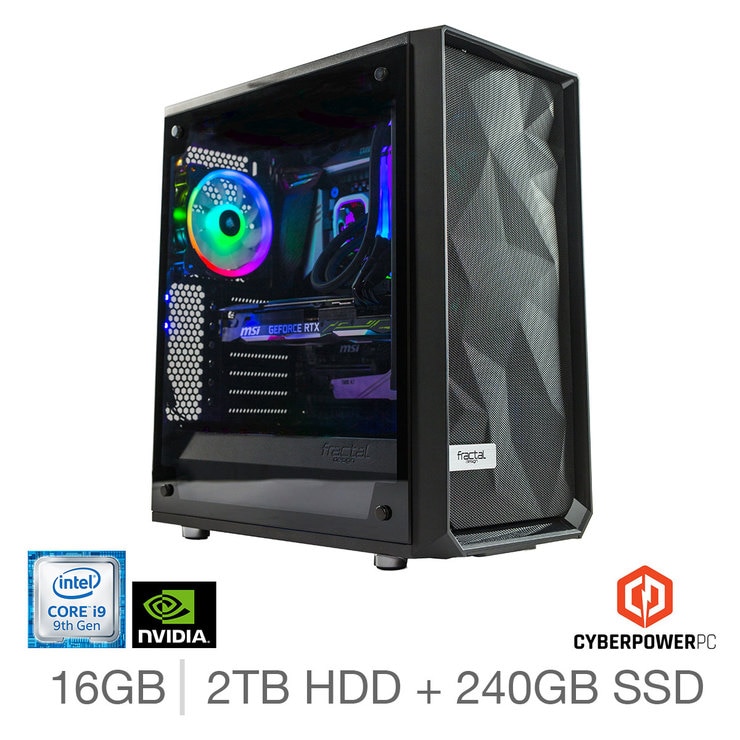 Cyberpower Intel Core I9, 16gb Ram, 240gb Ssd+2tb Hdd, Nvidia Geforce 