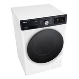 Angled view LG FWY916WBTN1 Wifi enabled 11/6kg washer dryer, D Rated in White