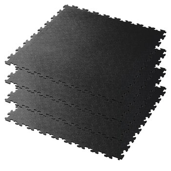 Klikflor X500 5mm Garage Floor Tiles 4 Pack (497 x 497 x 5mm) 0.98m² per pack in Black or Graphite