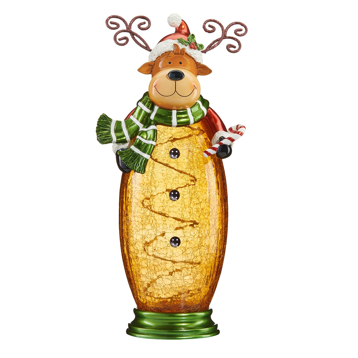 Crackle glass snowman lifestyle image