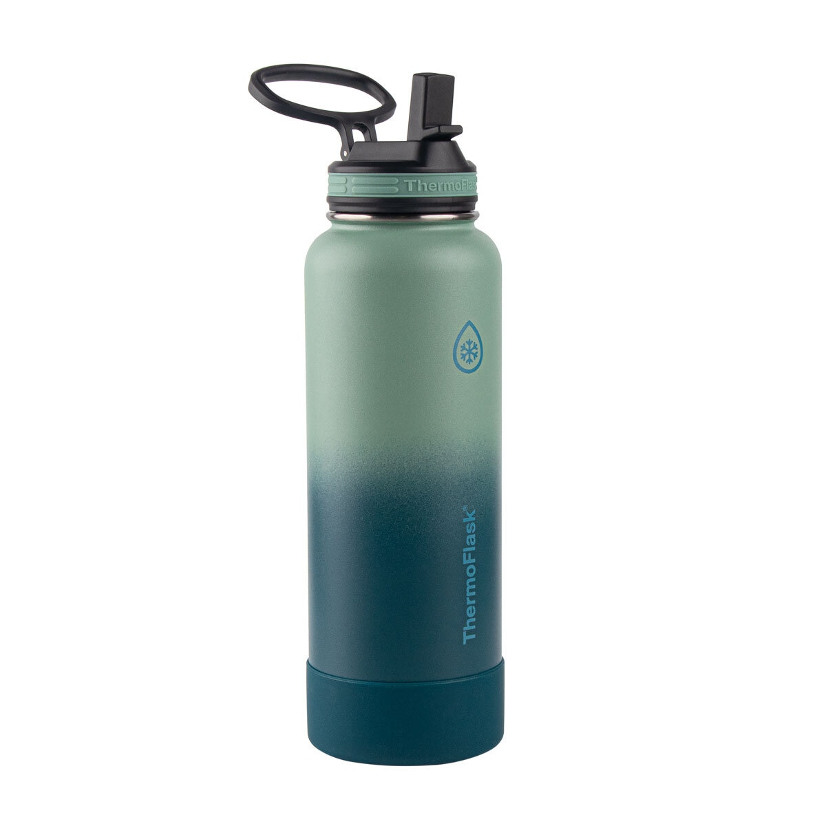 Thermoflask Water Bottle 1.1L, 2 Pack in White & Green