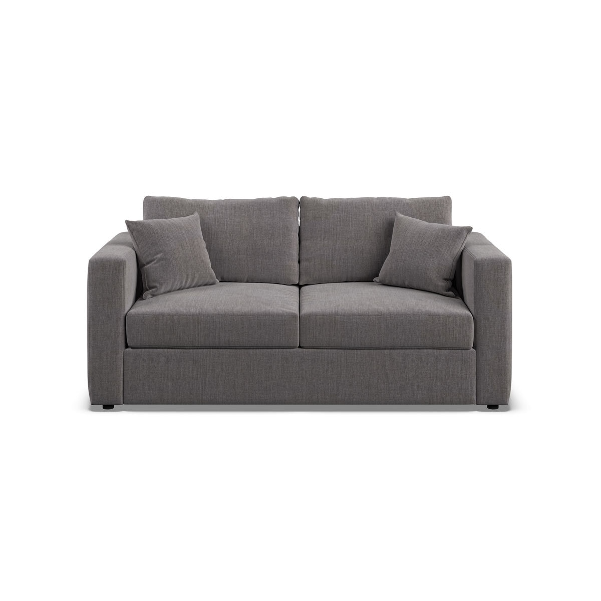 Oxford Grey Fabric Convertible Sofa Bed