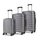 Rock Berlin 3 Piece Hardside Luggage Set in Charcoal