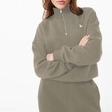 Jack Wills Ladies Honey Lane 1/2 Zip Sweatshirt in Beige