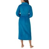 DKNY Shawl Collar Long Plush Robe in Blue