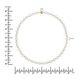 8-8.5mm Cultured Freshwater White Pearl Strand Necklace, 14ct Yellow Gold