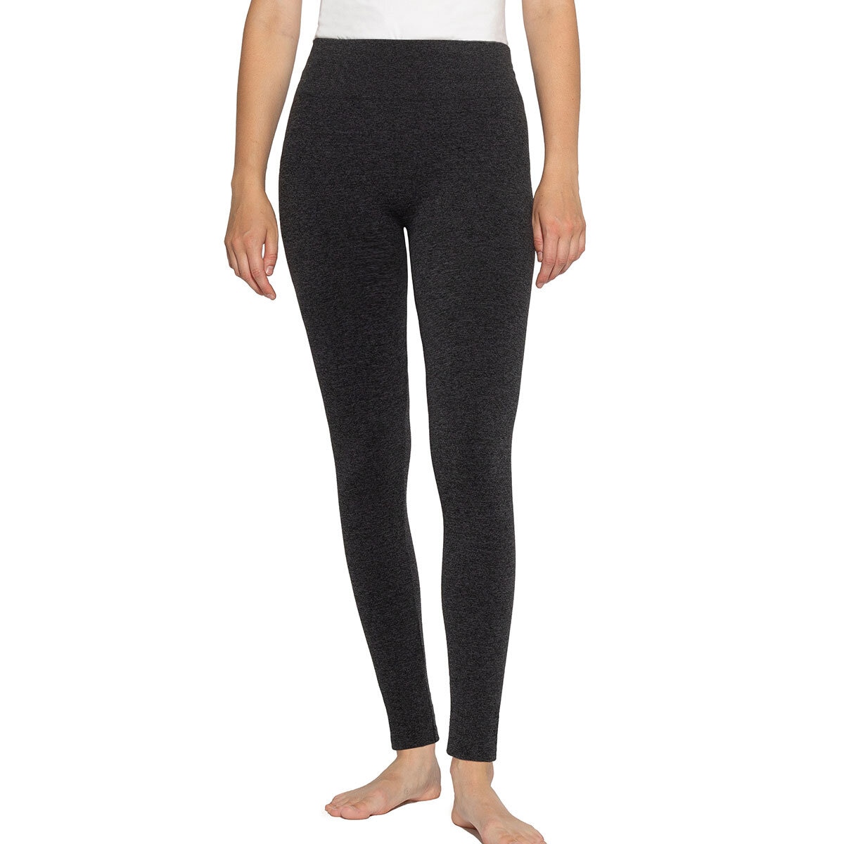 Ellen Reyes Fleece Lined Leggings 2 Pack in Black Grey E