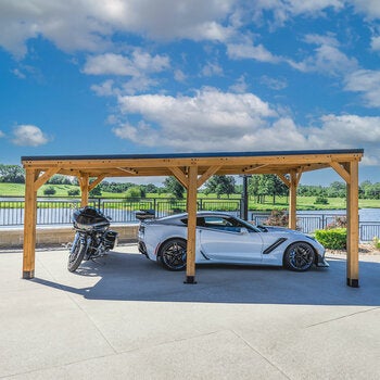 Backyard Discovery Kingsport 20ft x 12ft Wooden Carport Backyard Discovery Kingsport 20ft x 12ft Wooden Carport