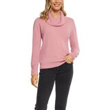 Matty M Cashmere Cowl Neck Sweater in Pink