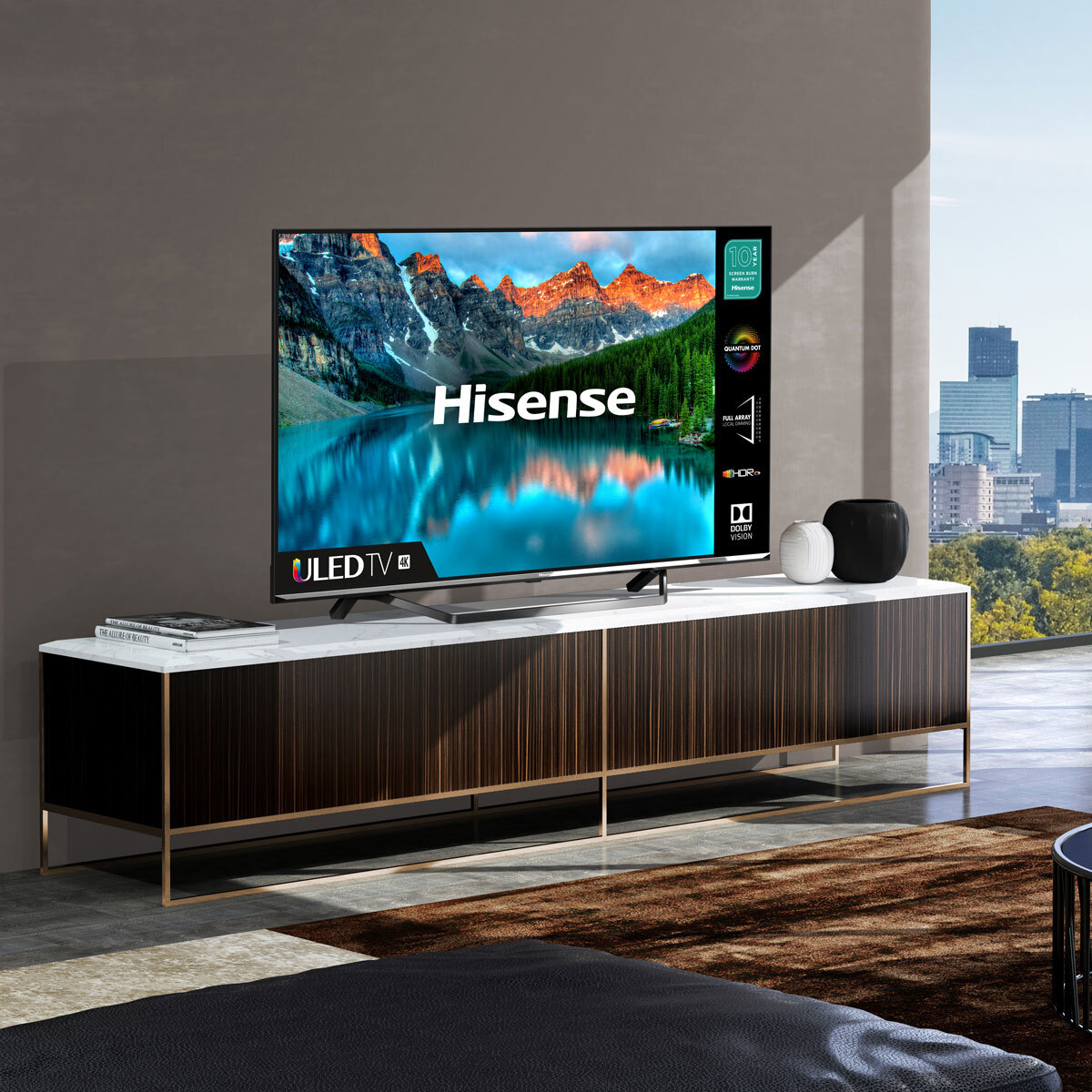 Hisense H55U7QFTUK 55 Inch QLED 4K Ultra HD Smart TV Costco UK