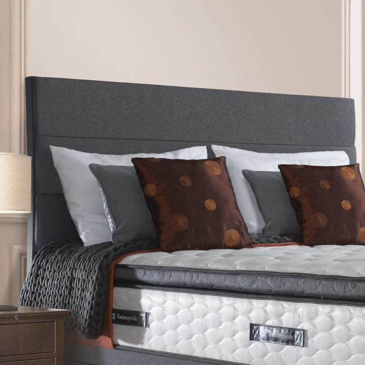 Sealy Charcoal Fabric Full Height Headboard, King Size Costco UK