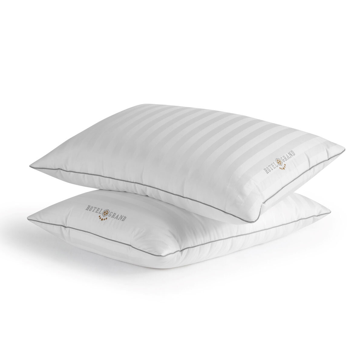 Hotel Grand Feather & Down Rolled Pillow, 2 Pack