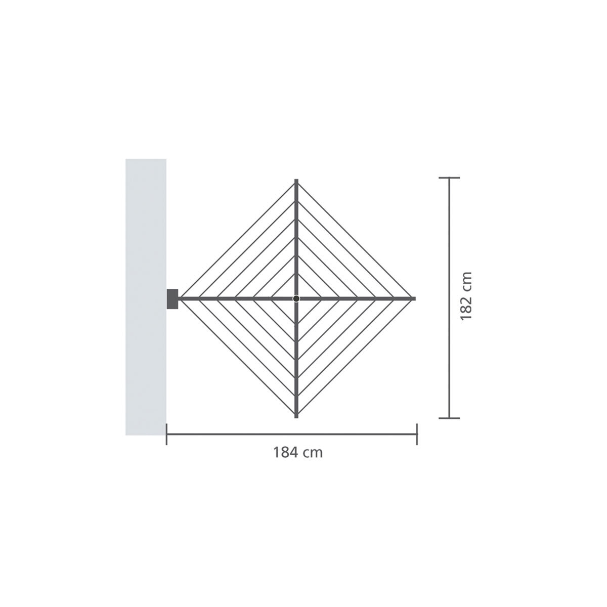 Brabantia Wallfix 24m Clothes Airer + Cover