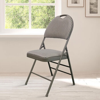 L'Image High Back Steel Padded Fabric Folding Chair