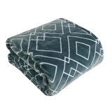 Life Comfort Printed Plush Throw in Teal, 152 x 177 cm