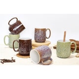 The Old Pottery Company Hand Painted Mugs, 6 Pack