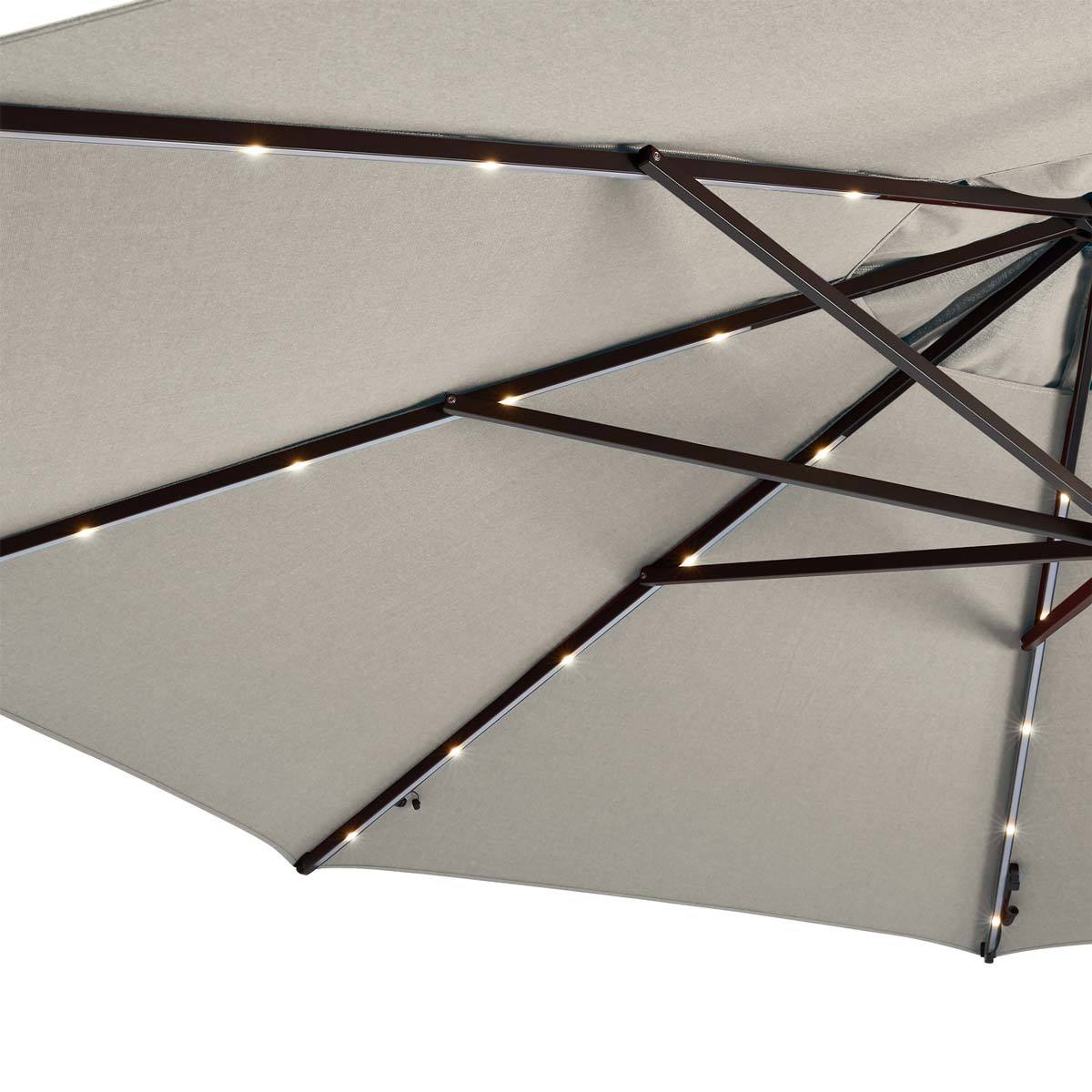 Activa ProShade 10ft (3.05m) Aluminium Market 40 LED Umbrella in Pebble