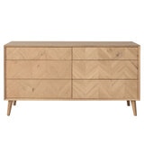 Gallery Milano Oak 6 Drawer Chest of Drawers