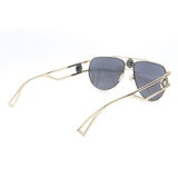 Versace Pale Gold Sunglasses with Grey Mirrored Lenses VE2225 12526G 