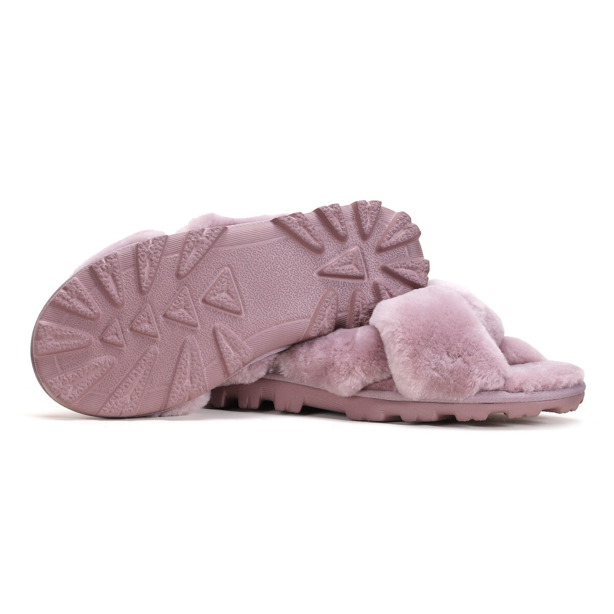 Kirkland Signature Ladies Shearling Slider Slipper in Purple