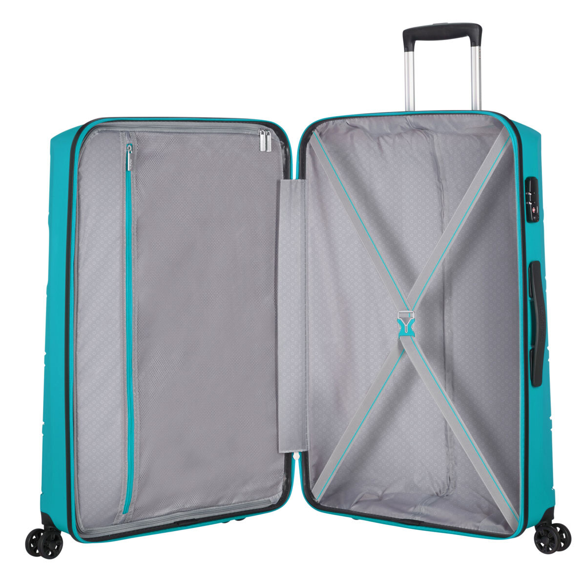 American Tourister Summer Splash 3 Piece Hardside Luggage Set in Summer Blue