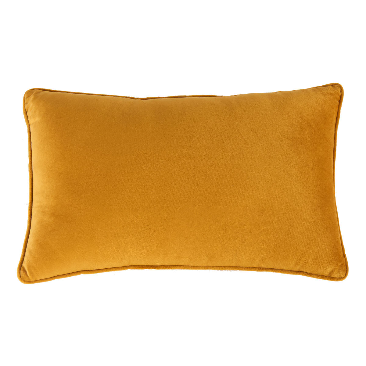 Gold velvet oblong cushion two pack