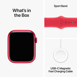 Apple Watch Series 9 GPS, 45mm Product(Red) Aluminium Case with Product(Red) Sport Band S/M, MRXJ3QA/A