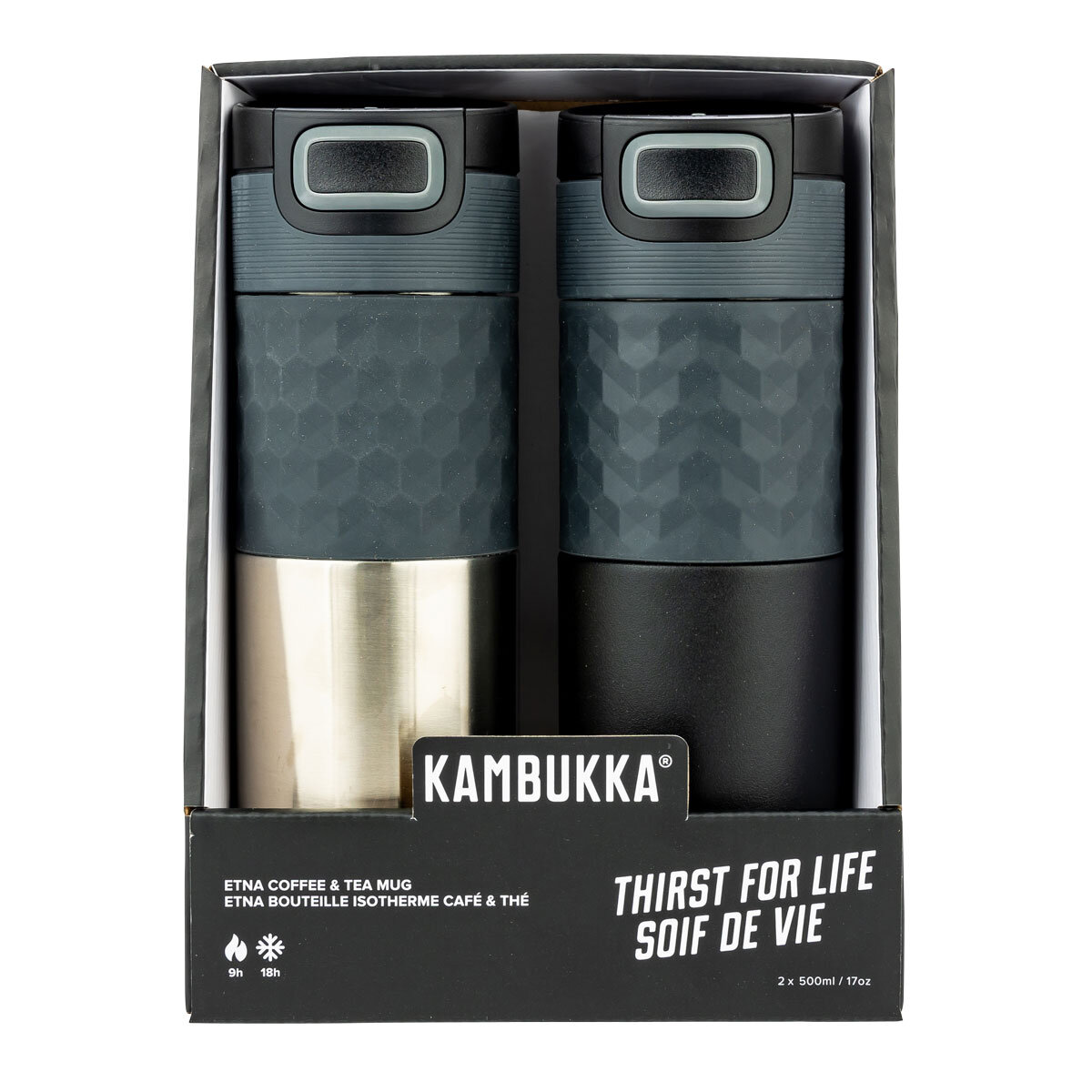 Kambukka 500ml Travel Mug, 2 Pack