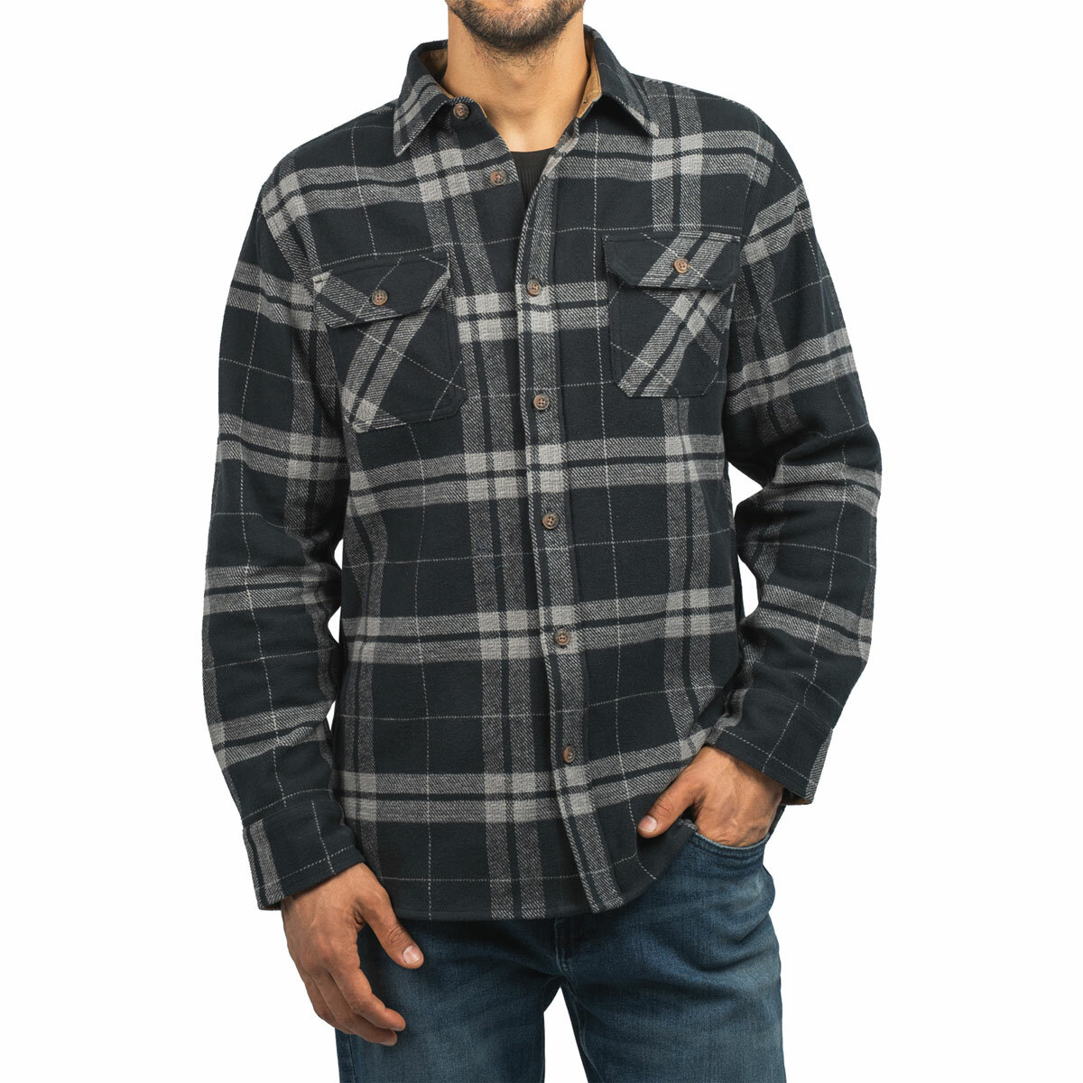 Jachs Mens Flannel Shirt & Thermal 2 Pack Jachs Mens Flannel Shirt & Thermal 2 Pack