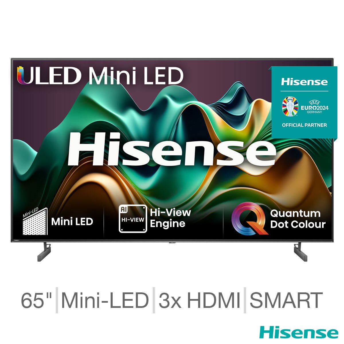 Hisense 65U6NQTUK 65 Inch Mini-LED 4K Ultra HD Smart TV