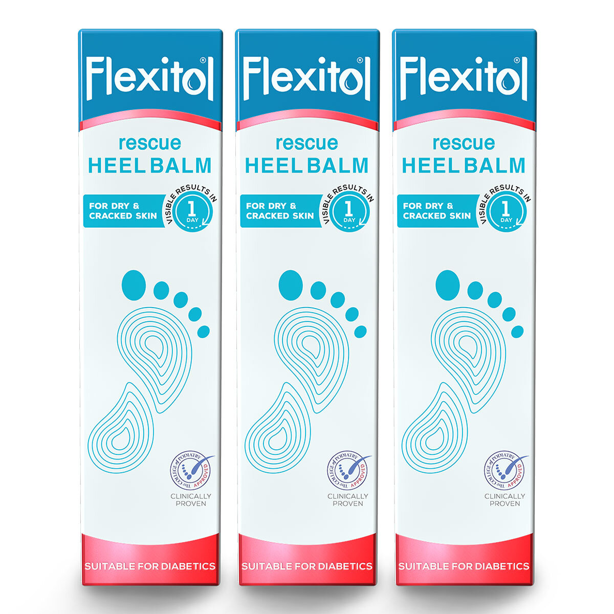 Flexitol Rescue Heel Balm, 3 x 112g
