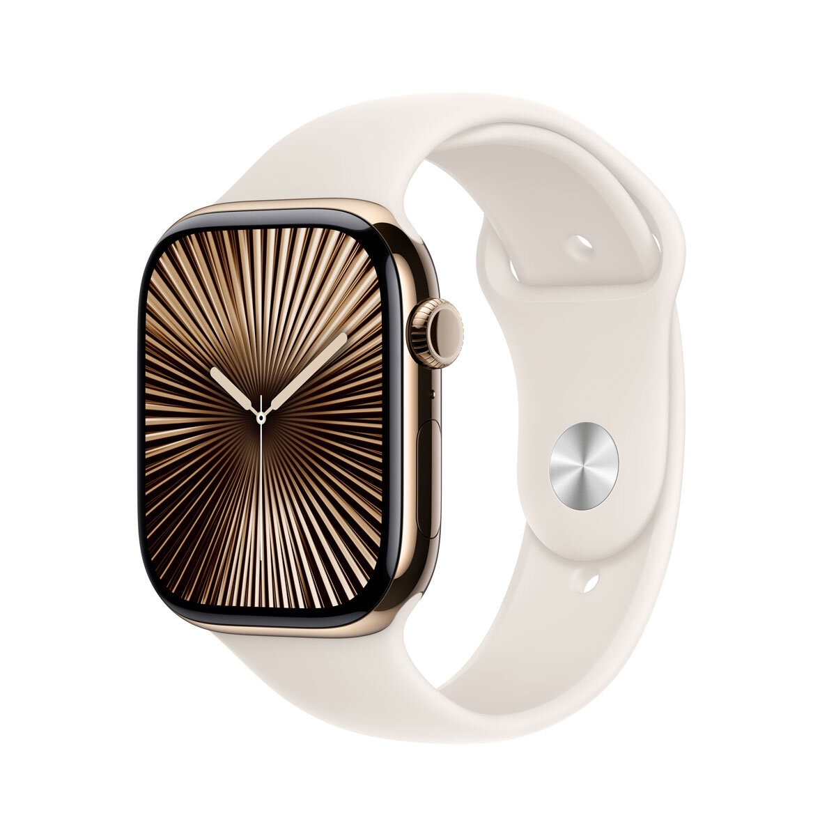 Buy Apple Watch Series 10 + Cellular, 46mm Gold Titanium Case with Starlight Sports Band M/L, MWYY3QA/A at costco.co.uk