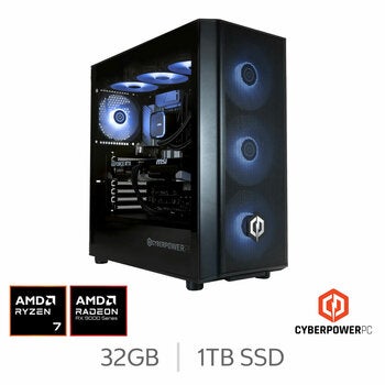 CyberPower, AMD Ryzen 7 9700X, 32GB RAM, 1TB SSD, AMD Radeon RX 9070, Gaming Desktop PC CyberPower, AMD Ryzen 7 9700X, 32GB RAM, 1TB SSD, AMD Radeon RX 9070, Gaming Desktop PC