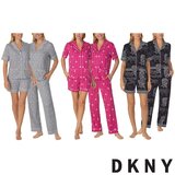 DKNY Notch Collar 3 Piece PJ Set in 3 Colours & 4 Sizes