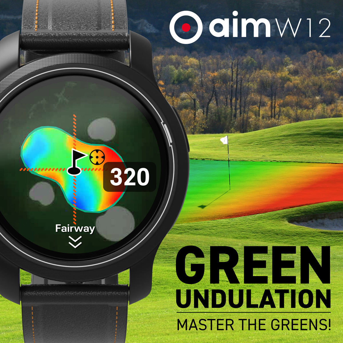 Golf Buddy W12 GPS Watch with Laser Lite2 Rangefinder