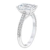 3.56ctw Emerald Cut Diamond Ring, Platinum