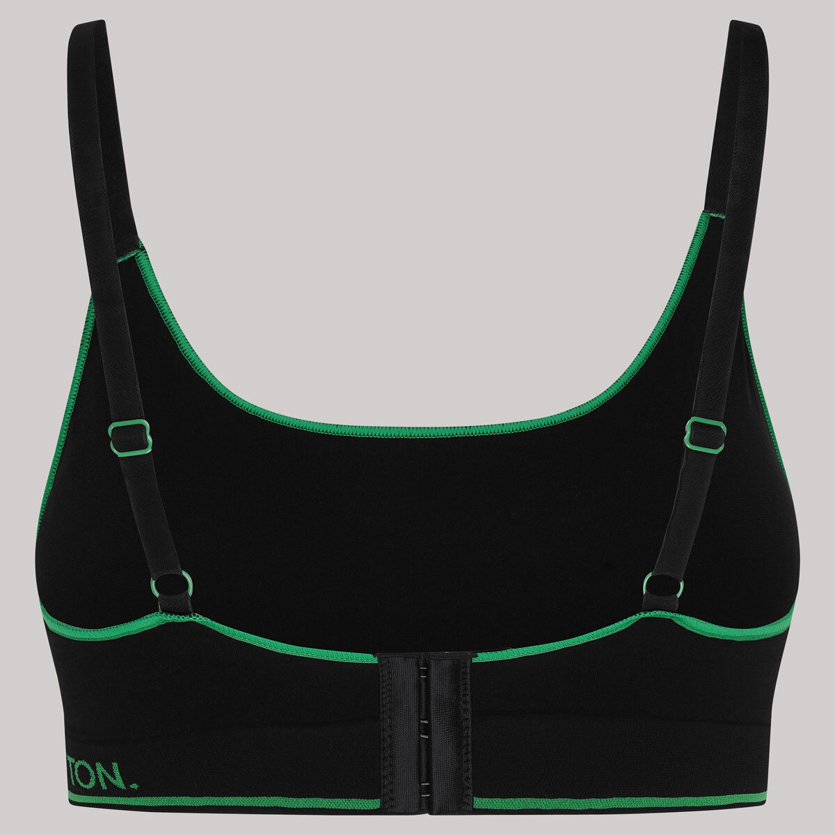 United Colors of Benetton Seamless Bra 2 Pack in Black & Green