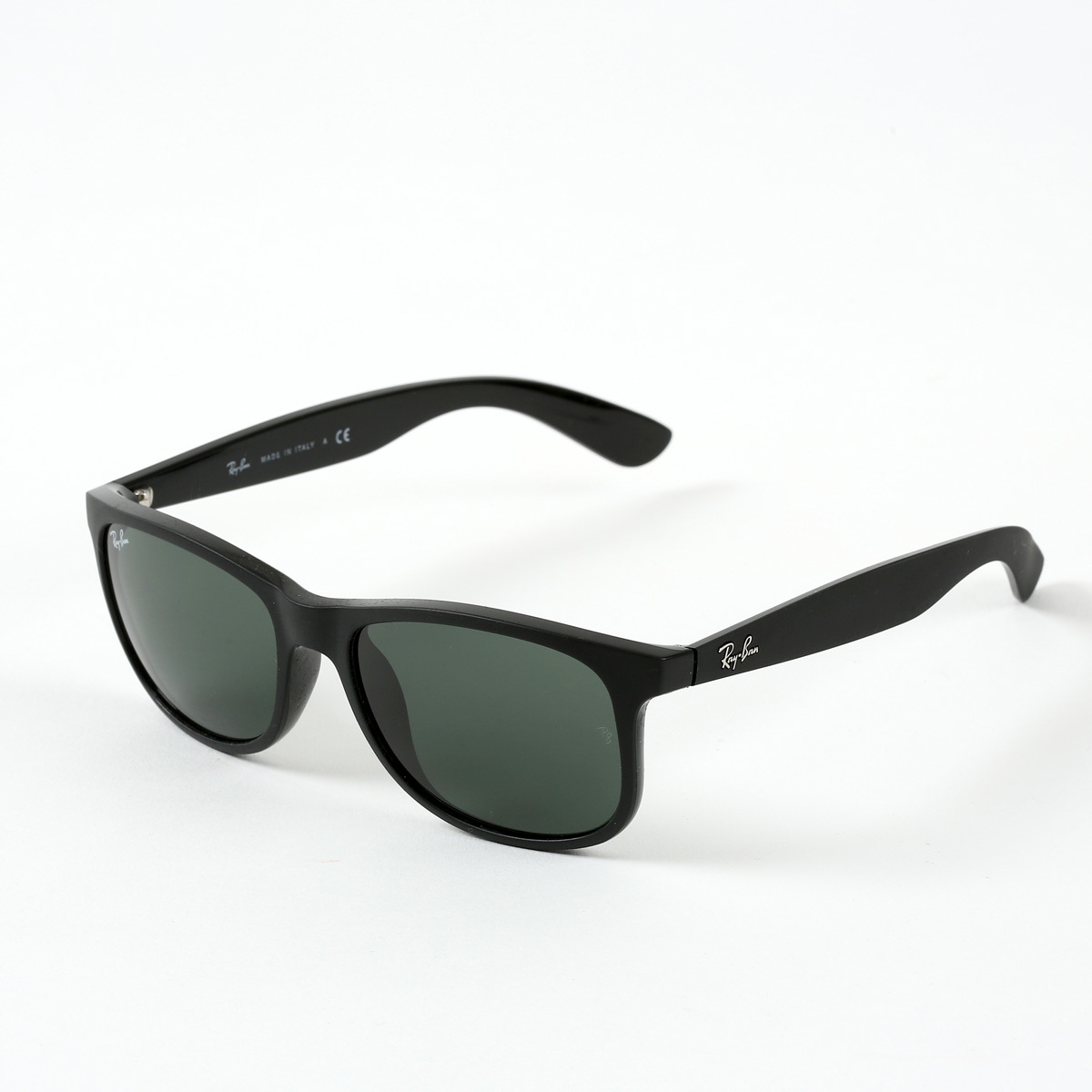 Ray-Ban Andy Matte Black Sunglasses with Green Lenses, RB...