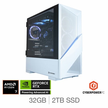 CyberPower, AMD Ryzen 7, 32GB RAM, 2TB SSD, NVIDIA GeForce RTX 5080, Gaming Desktop PC CyberPower, AMD Ryzen 7, 32GB RAM, 2TB SSD, NVIDIA GeForce RTX 5080, Gaming Desktop PC