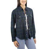 Jachs Ladies Girlfriend Shirt With Snap Buttons in Green