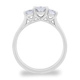 1.00ctw Princess Cut Diamond 3 Stone Ring, 18ct White Gold