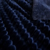 Life Comfort Textured Faux Fur Throw, 152 x 177 cm in Blue