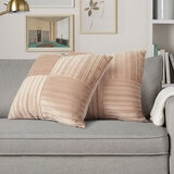 Velvet Pleated Pillow 2-Pack Set