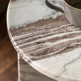 Gallery Amalfi Natural Marble Side Table