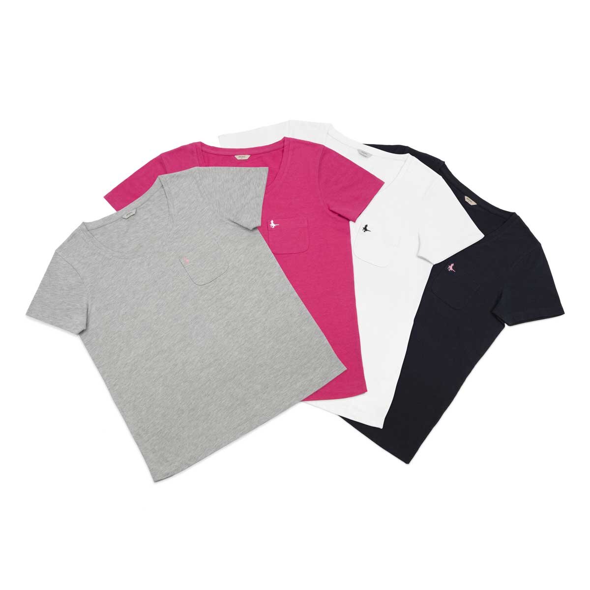 Jack Wills Ladies Fullford T-Shirt with Pocket in 4 Colours & 5 Sizes