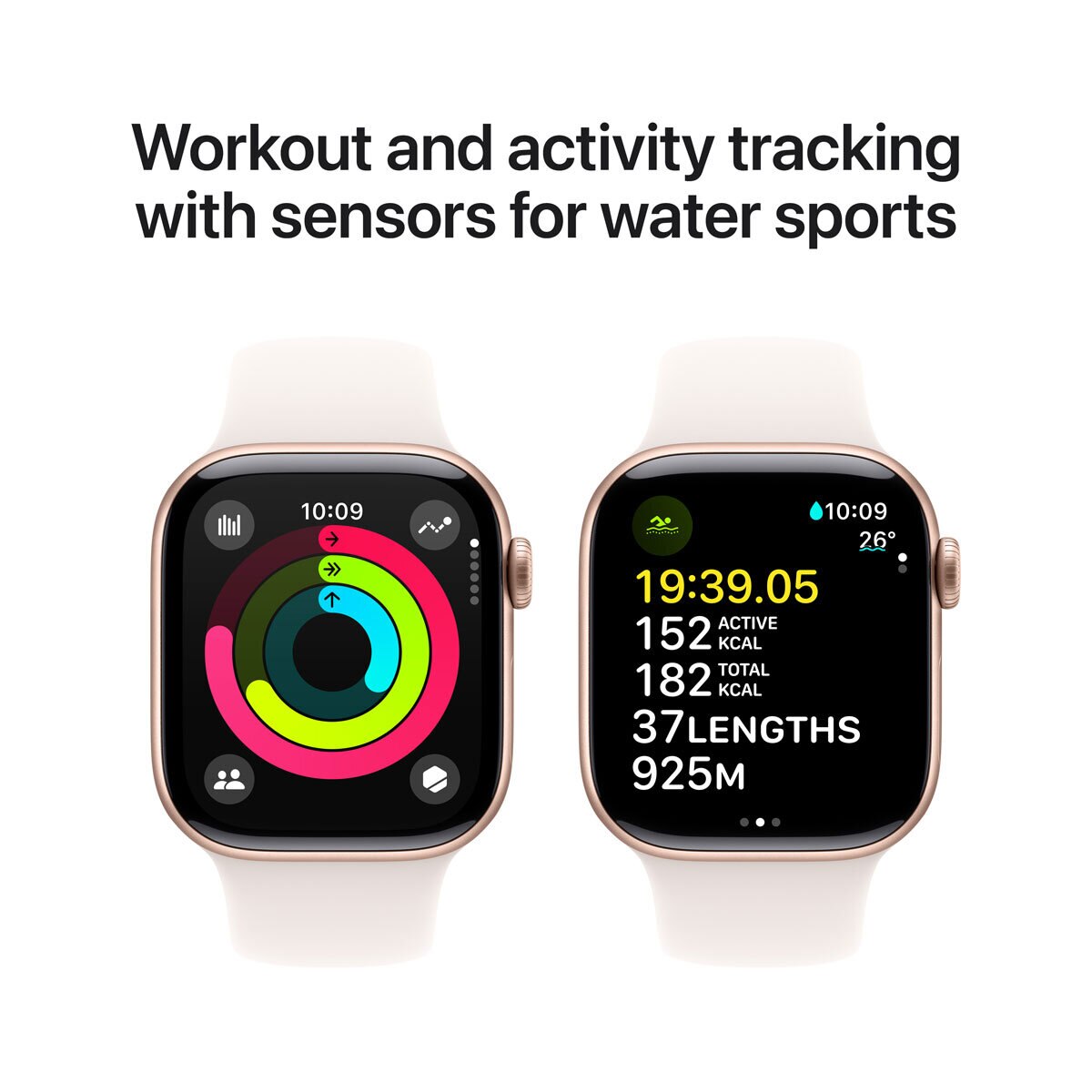 Buy Apple Watch Series 10 GPS, 42mm Rose Gold AluminiumCase with Blush Sport Band M/L, MWWJ3QA/A at costco.co.uk