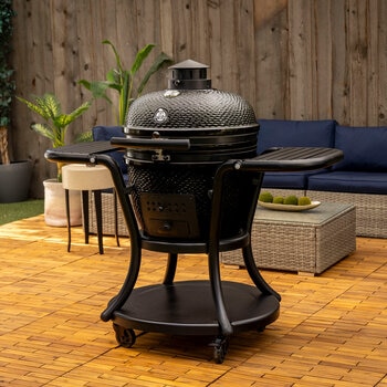 Pit Boss 24” (60 cm) Ceramic Kamado Charcoal Barbecue Grill + Cover in Black Pit Boss 24” (60 cm) Ceramic Kamado Charcoal Barbecue Grill + Cover in Black