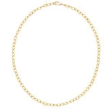 14ct Yellow Gold Diamond Cut Bead Rolo Necklace