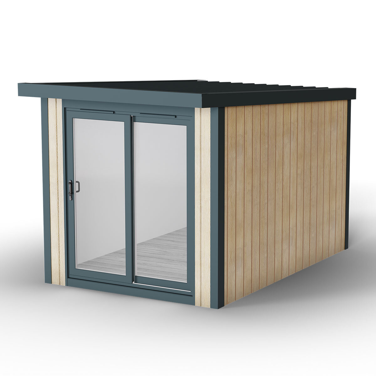 Installed Green Retreats Basebox Garden Room 2.4m x 3.6m