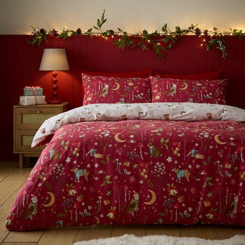 Catherine Lansfield Christmas Enchanted Twilight Duvet Cover Set In Single Catherine Lansfield Christmas Enchanted Twilight Duvet Cover Set In Single